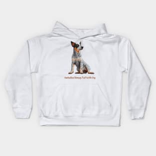 Australian stumpy tail cattle dog Kids Hoodie